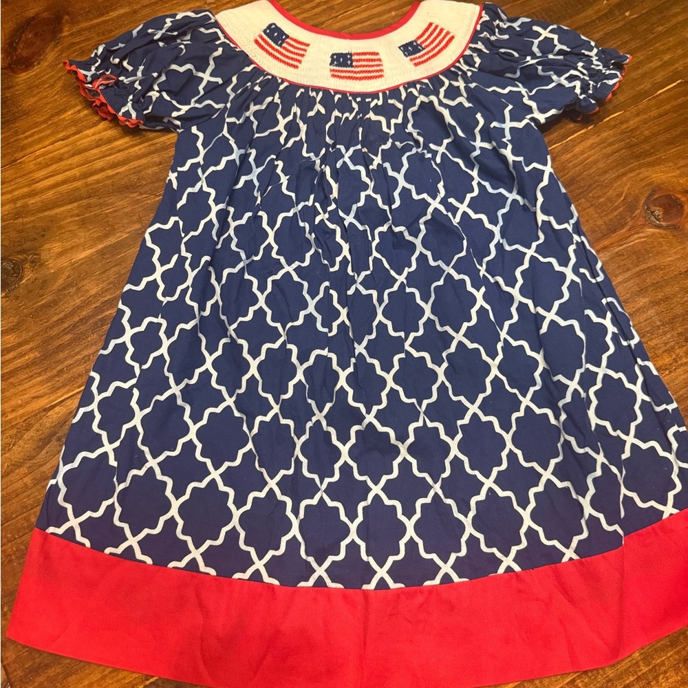 Navy and Red Kids Dress